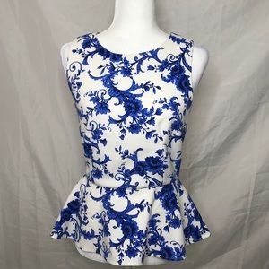 Forever 21 Paisley Peplum Blouse